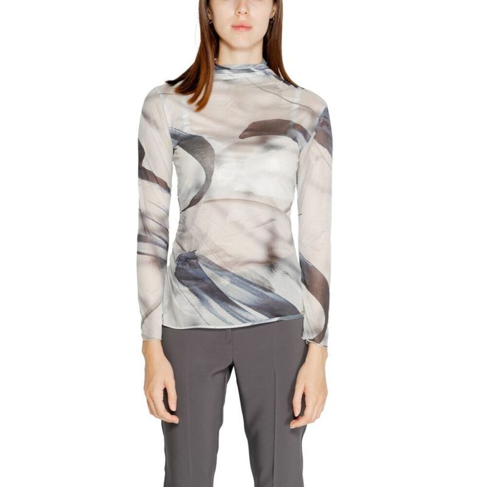 Rinascimento Gray Polyester Long Sleeve Women's T-Shirt